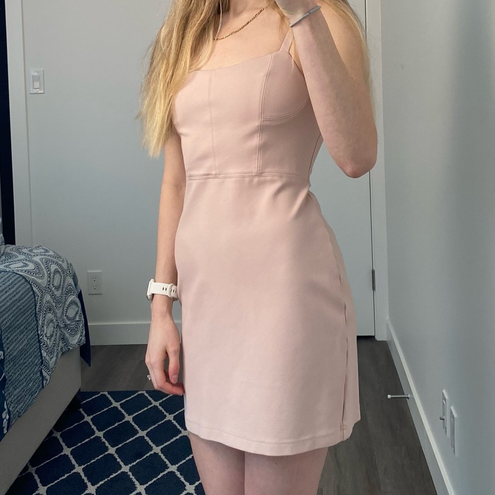 Babaton Aritzia Mini Dress Light Pink - size 4